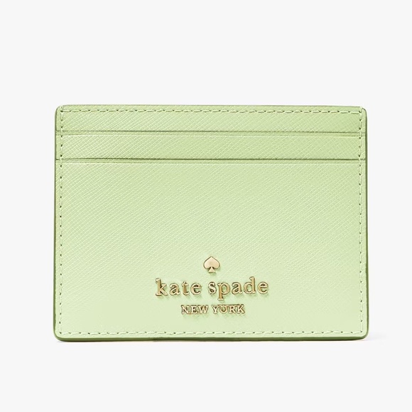Kate Spade Madison Small Slim Card Holder in Matcha Latte - Picture 1 of 3